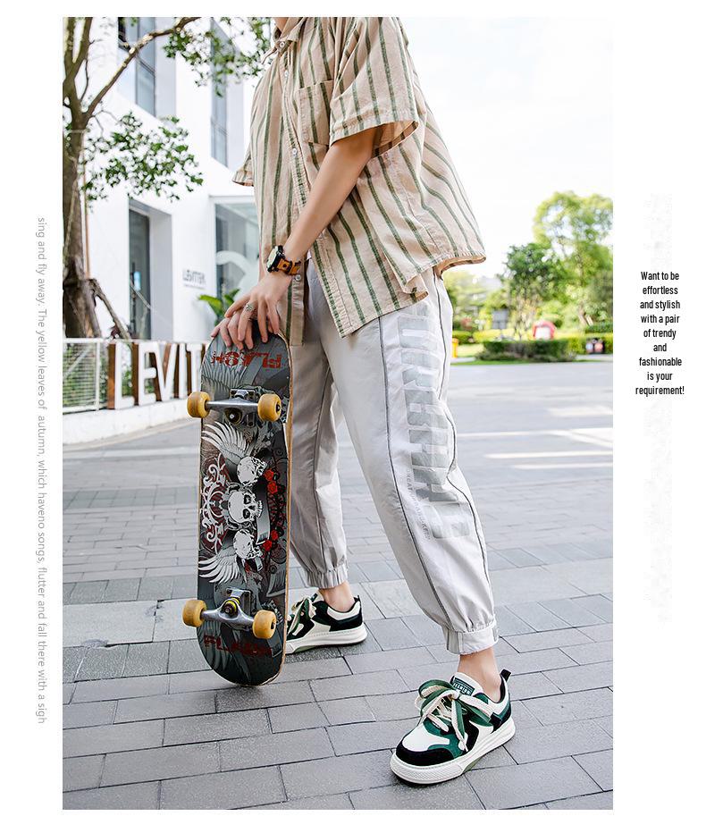 2024 Autumn Trendy Men's Thick-Soled Korean Style Casual Canvas Sneakers