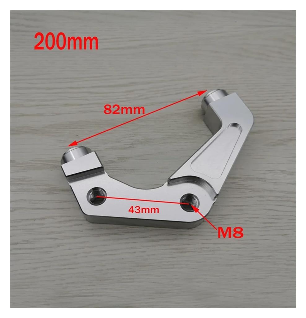 XIQPLS(Ruka) Adaptor suport etrier frână motocicletă 82 mm compatibil cu RPM Adelin Frando RSZ Jog Force (Argint 220 mm)
