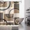 Modern Geometric Abstract Shower Curtain Bathroom Decor Waterproof Curtain for Stylish Home Bathroom Design