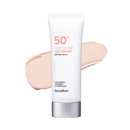 Karadium Snail Repair Sun Cream SPF50+ PA+++ Anti-Wrinkle Whitening UV Protection 70ml