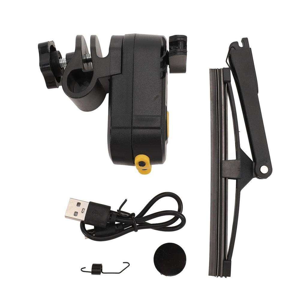 Motorcycle Helmet Visor Wiper, Universal Waterproof Electric Motorcycle Helmet Wiper, 2 Speeds 170 Cleaning Range, E-Scooter Helmet Windshield Wiper