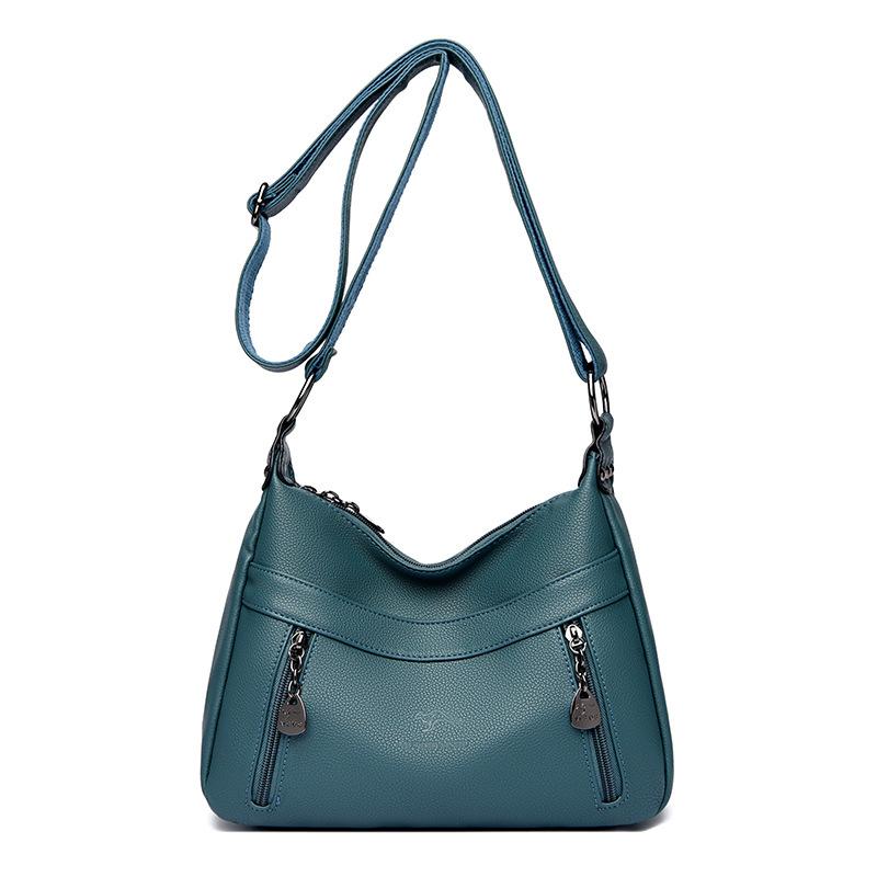 

Нишевая универсальная сумка для отдыха 2025 весна новая универсальная текстурная на плечо сумка-мессенджер большой вместимости женская сумка синий