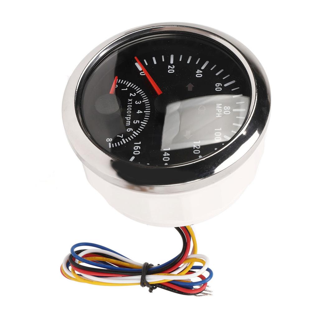 GPS Speedometer With Tachometer 8000RPM  9 To 32V IP67 Waterproof 0 To 160MPH Red Backlight Accurate for Boat ATV