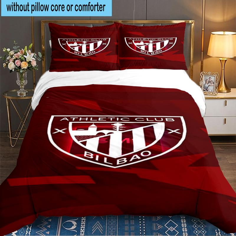 3PCS Football Athletic  Bedding set,Ideal for1pc Duvet Cover And 2pcs Pillowcases Perfect for Christmas gift,Ideal for Bedroom, Dormitory