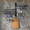 Wall-mounted Bathroom Towel Pole Multi-pole Toilet Towel Rod Shelves Suction Cup Towel Rack  Rag