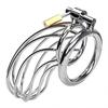 Stainless Steel Sex Toy Device Penis Ring Cuckold Long Male Chastity Cock Cage 110mm 1.5 Hours CE Certified