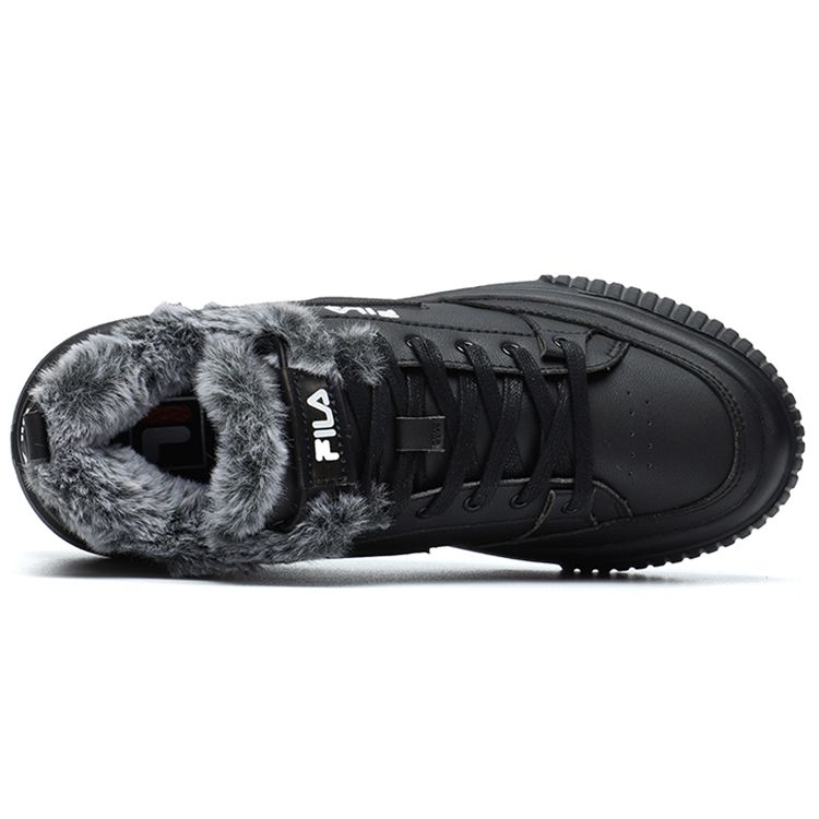 FILA Fashion Court Tara We Synthetic Leather Fleece Sports Comfort Low-Top Sneakers Women sneakers Black F12W144315FBK