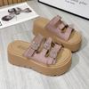 Thick-bottomed Versatile Outer Wear Cool Slippers Women's 2025 Summer New Pink Cute Slippers Beach Cool Slippers