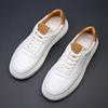 Cowhide little white shoes men's trendy versatile shoes men's 2025 autumn new breathable casual board shoes men's trendy shoes