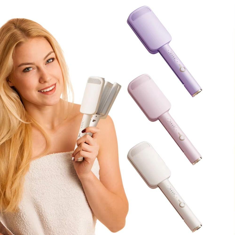 Rotating Deep Wave Hair Curler 4 Temperature Adjustable Large Curling Iron  Salon