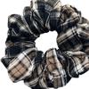Elegant Retro Plaid Scrunchie Headband for Women