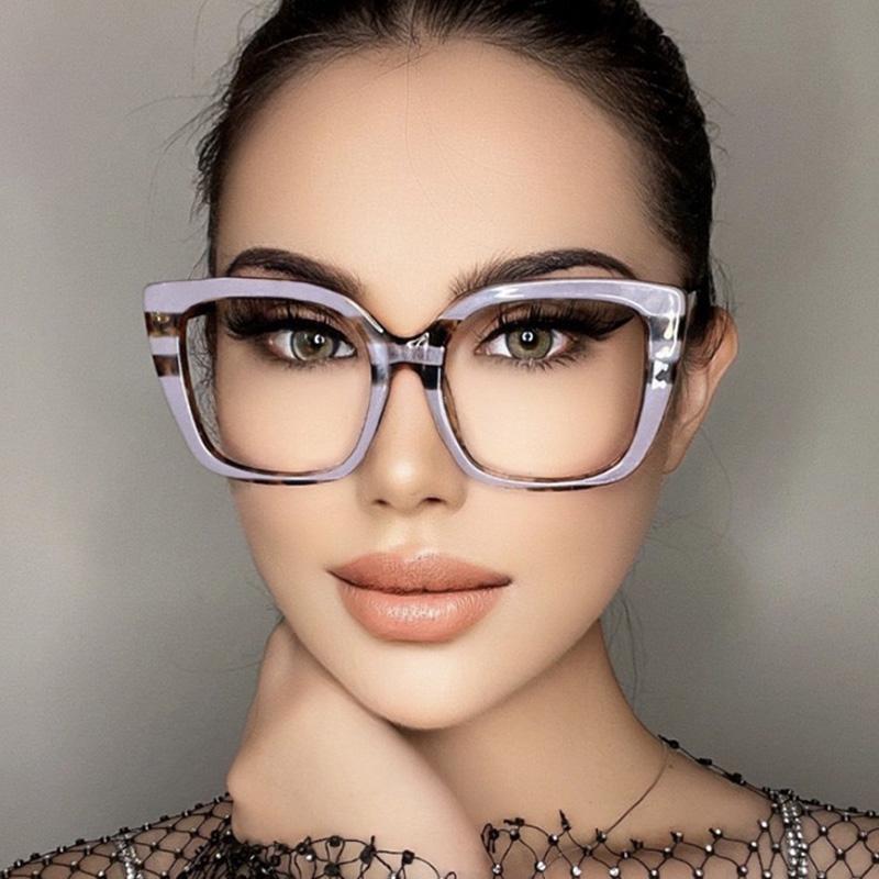 Seesooo Square Prescription Myopia Eyegalsses For Woman Anti Blue Block Fashion Nearsighted Glasses Girl Optical frame For Sale