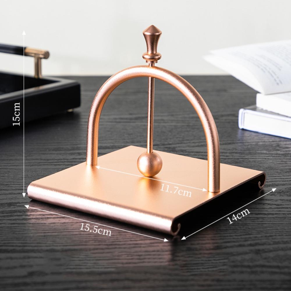 Creative Square Tissue Holder Retro Aluminum Napkin Stand Practical Tabletop Tissue Rack  Kitchen