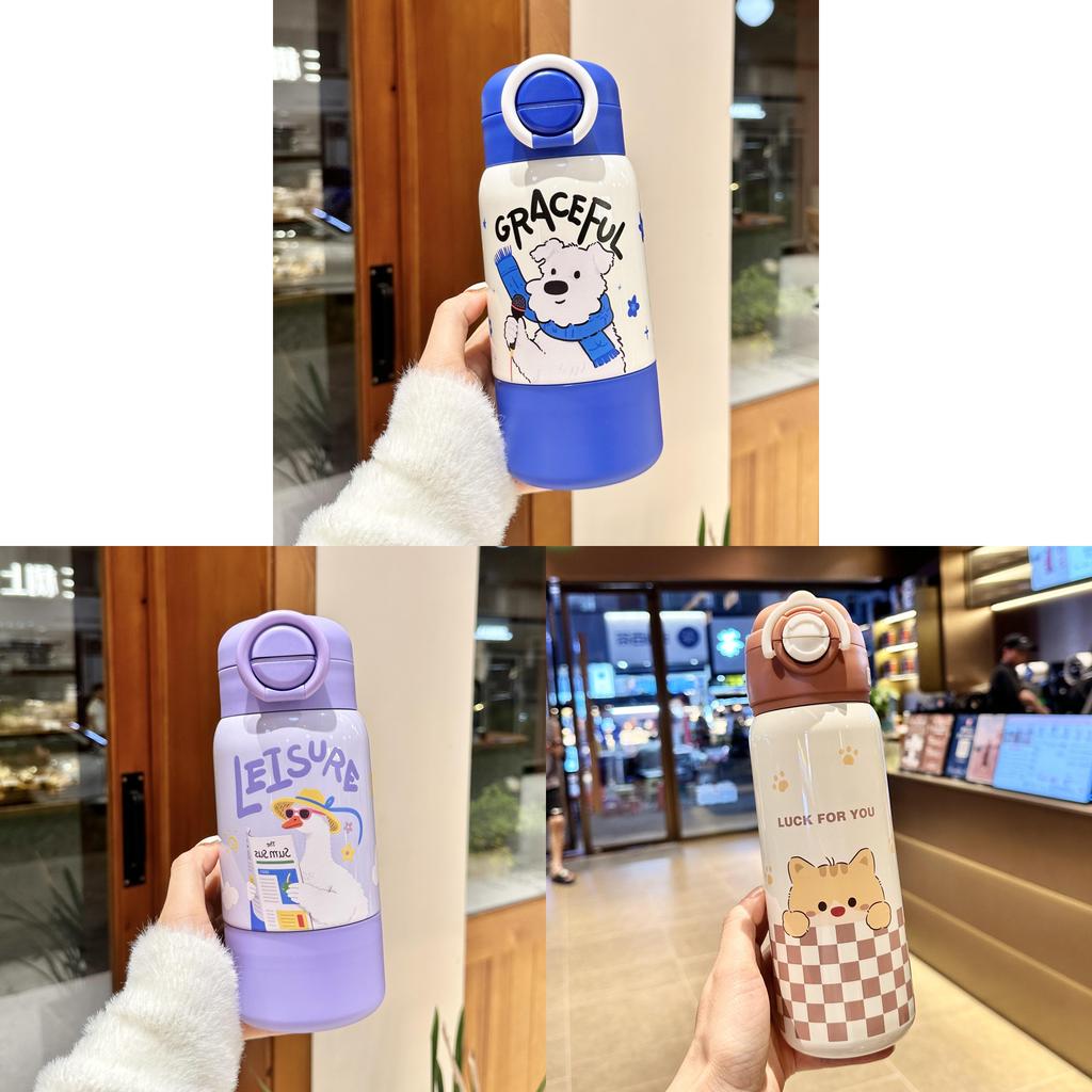 Dopamine Color Kids Insulated Flask With Handle For Travel And School Use