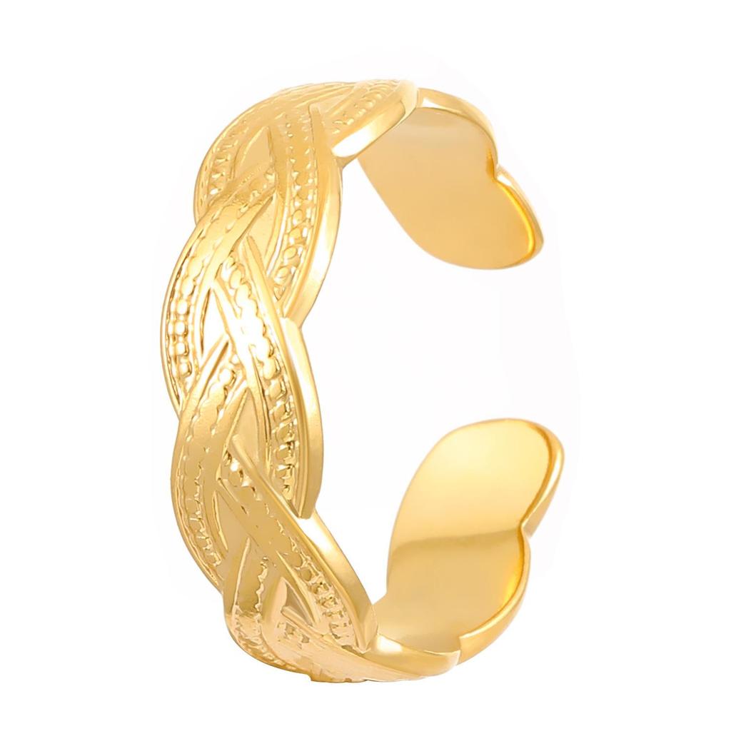 High-End Edelstahl Blumen- & Seestern Offener Ring für Damen
