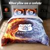 Everton Fußball Design Bett Bettwäsche Set 1 Bettbezug + 2 Kissenbezüge Weich Atmungsaktiv Haushalt Bettwäsche