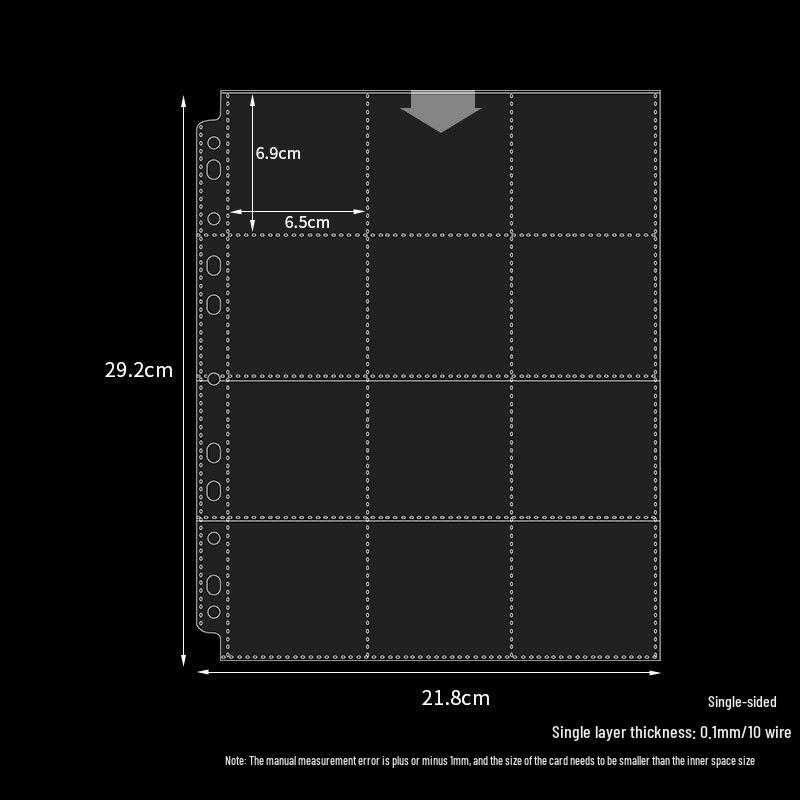 A4/A5 HD Transparent 4-Pocket Refill Pages for Star Cards - Thickened Inserts for 3-Inch Photo Card Albums