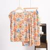 Sommer Kurzarm Neues Bedrucktes Set, Übergröße Dünn Floral Locker Hauskleidung