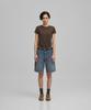 ANOTHER OFFICE WOMEN W. Kuroki Denim Half Pants (Mid Blue)