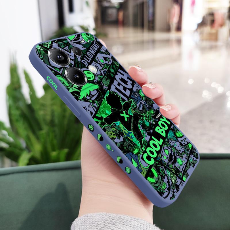 

Cool Guy Graffiti Phone Case For Xiaomi Poco F7 X7 X6 F6 M6 M5 M5S F5 X5 F4 X4 M4 F3 M3 X3 Pro 4G 5G GT Silicone Cover Poco X6 светло-синий