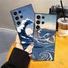 Case for Samsung Galaxy S26 Ultra S23 S25 Plus S20 Ultra S24 S21 FE S10 S9 Note 20 8 9 10 Funda Phone Cover Cartoon Wave