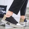 Men's Breathable Fabric Casual Canvas Shoes,Low Top Lace Up Outdoor Sneakers,Fashion Slip On Shoes.