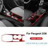Real Soft Carbon Fiber Sticker For Peugeot 208 E-208     2024 2025 LHD RHD Car Manual Automatic Gear Shift Panel