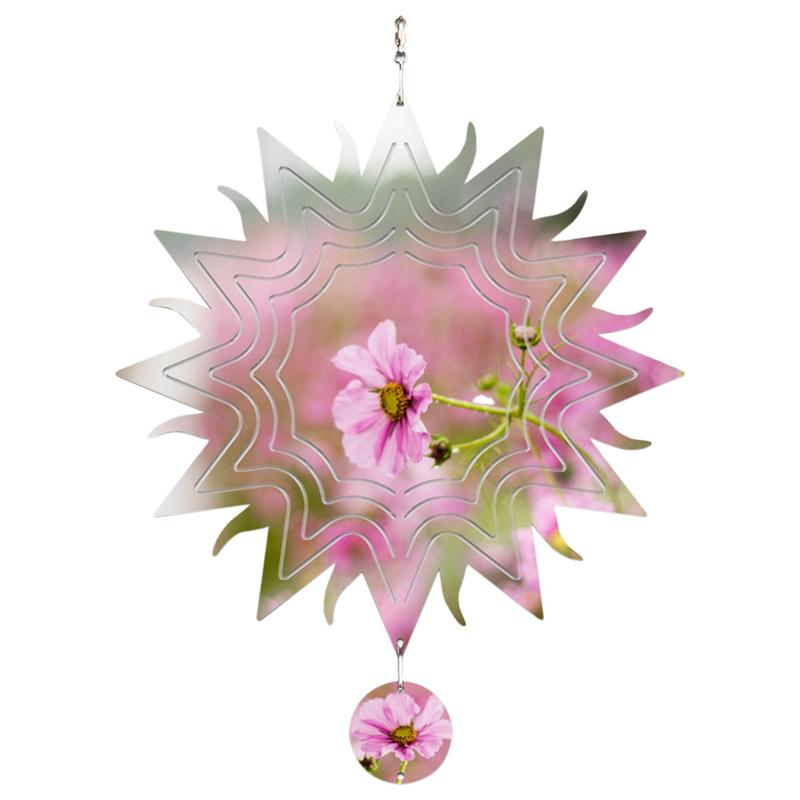 AD23-4Pcs 8 Inch Sublimation Wind Spinner Blanks 3D Wind Spinners Hanging Wind Spinner For Indoor Outdoor Garden Decoration