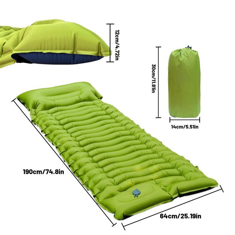 Portable Outdoor Inflatable Bed: Camping Pad, Cycling Air Mattress, Moisture-Proof Folding Tent Mattress