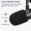 Kwmobile Osłona przeciwwietrzna do mikrofonów Shure SM7B, SM27 i PGA27 - Czarna gąbkowa osłona przeciwwietrzna