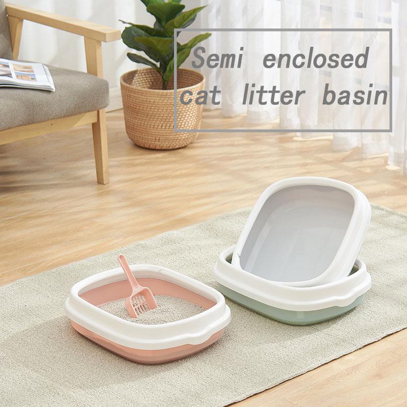 

Полузакрытый туалет для кошек с бесплатной лопатой для кошачьего туалета