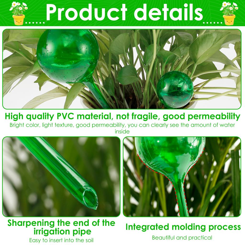 10Pcs Automatic Plant Watering Bulbs Self Watering Globe Balls Plant Water Feeder Water Device Drip Irrigation System for Garden