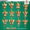 36Pcs Christmas Vintage Wooden Gingerbread Man Angel Pendant Merry Christmas New Year Pendant Gift Christmas Tree Decor Supplies