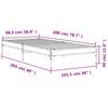 Bed Frame Smoked Oak 100x200 cm Particleboard and Metal