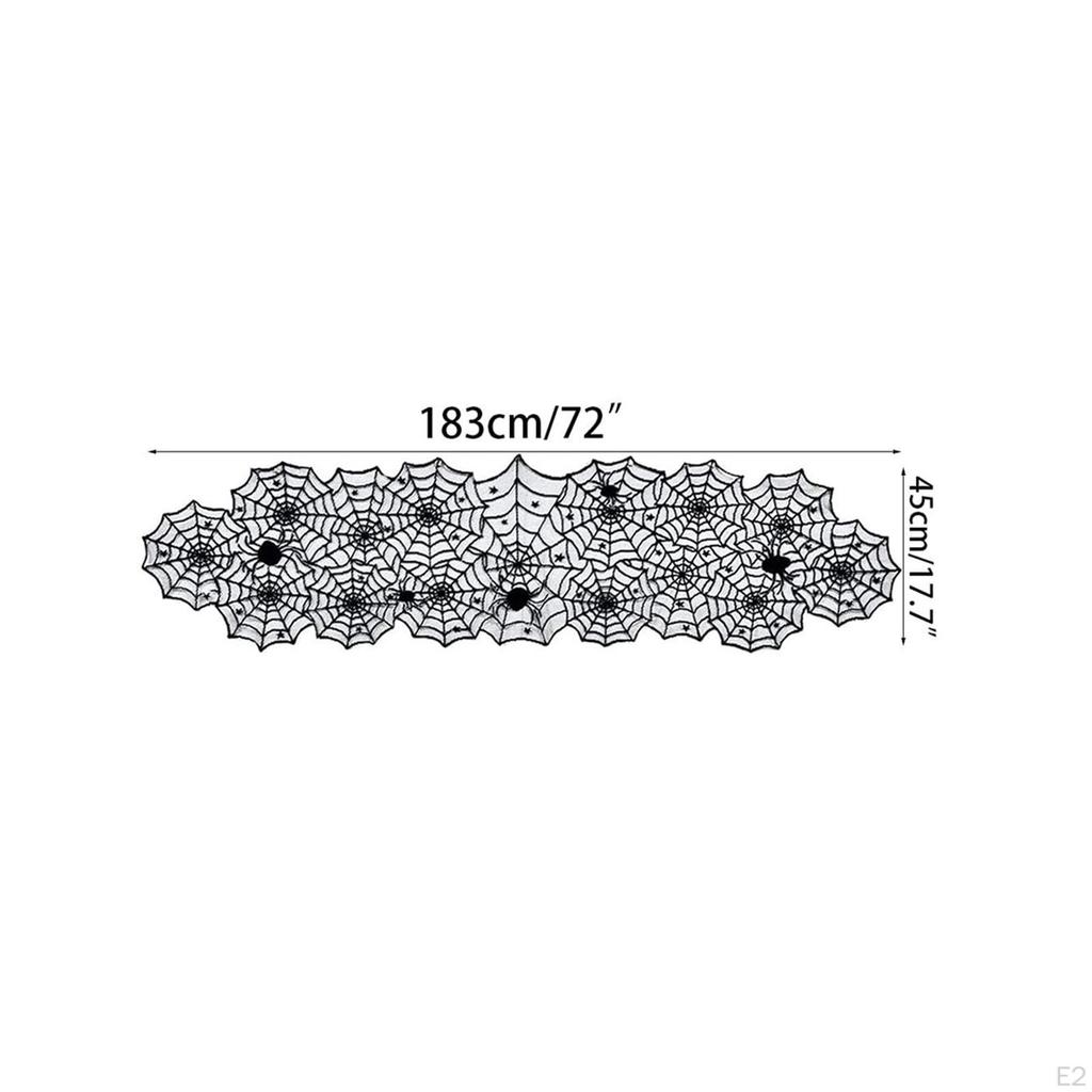 Elegant Lace Halloween Table Runner for Festive Dining