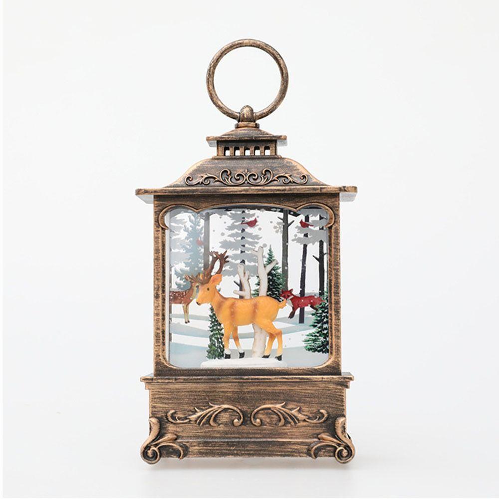 Santa Snowman Boy Christmas Wind Lamp Night Light Christmas Lantern Portable Santa Claus Lamp  Home