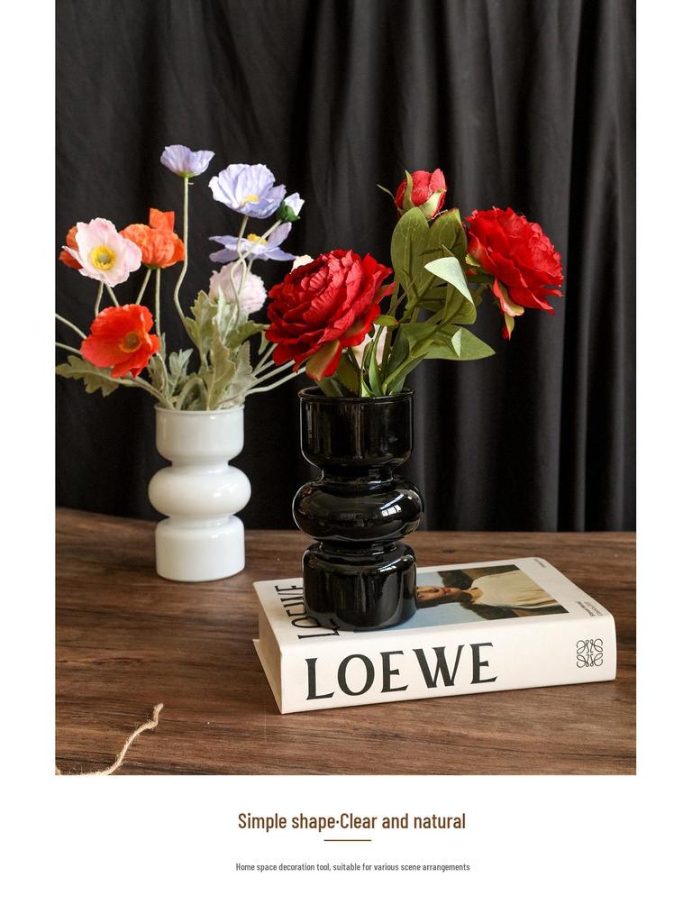Mid-Century Light Luxury Glass Vase for Hydroponic Floral Arrangements