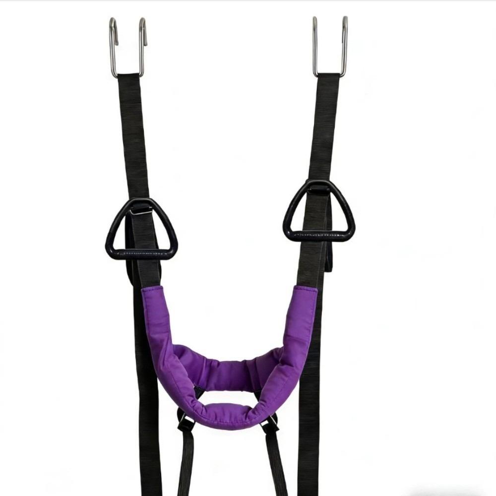 Installation-free Hanging Neck Stretching Breathable Neck Massager  For Neck Training фиолетовый