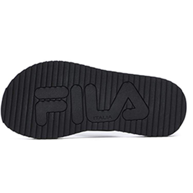 New FILA TREVI Rubber Sole Flip Flops Women's Black F12W226508FBK