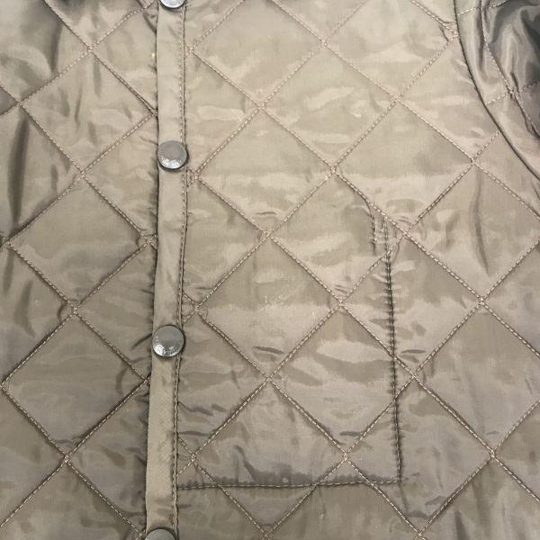 England Made /LAVENHAM/ Nylon Quilted Padded Jacket [34 / Women's S / Brown] Corduroy Collar / Lavenham