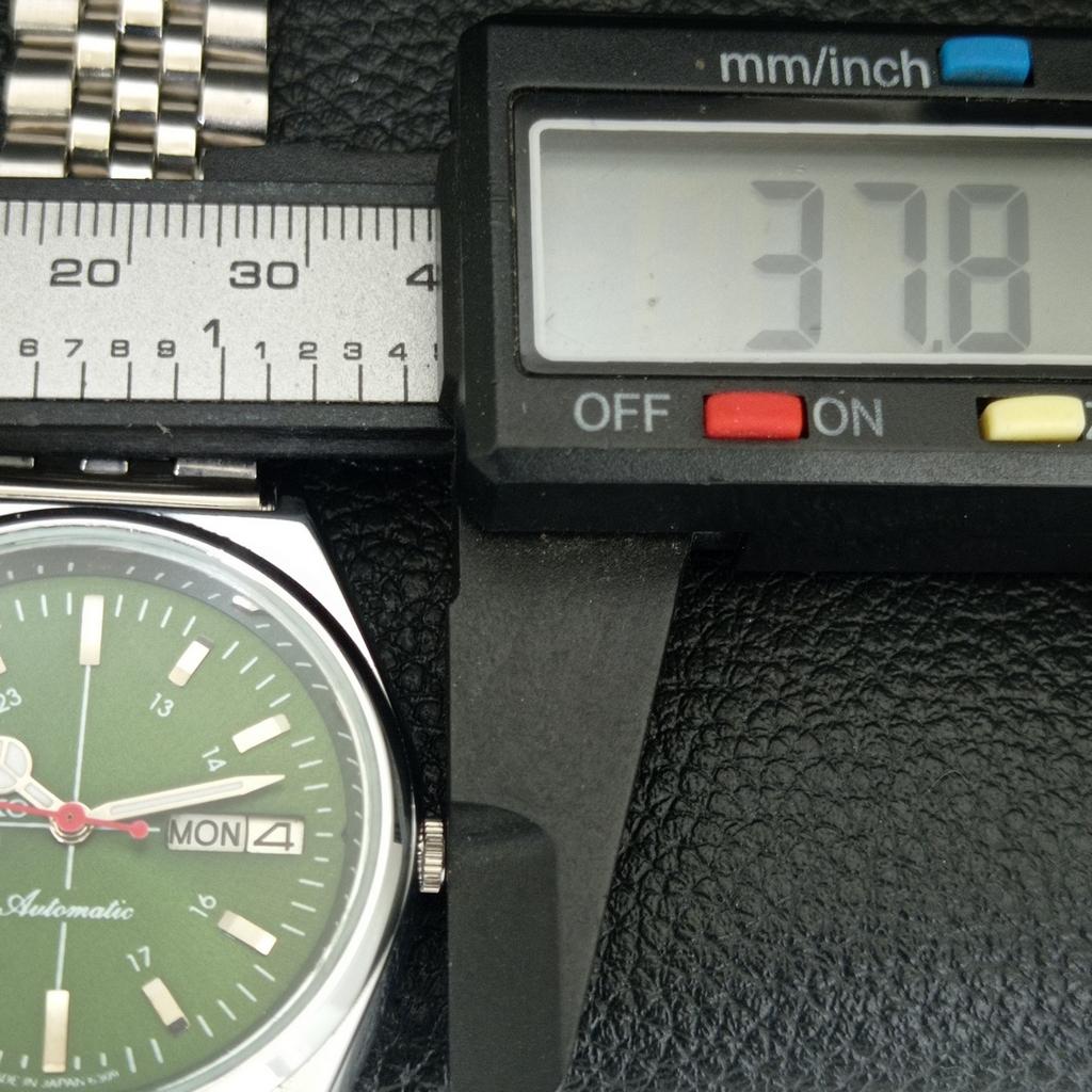 VINTAGE REFURBISHED SEIKO 5 AUTOMATIC 6309A JAPAN MENS GREEN WATCH a442890-1