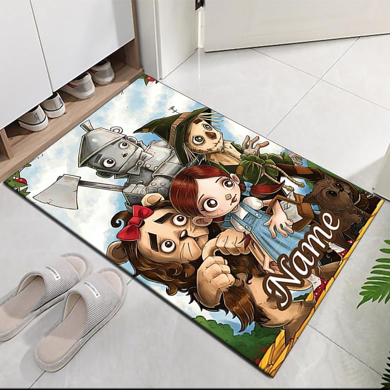 Custom Name Alice in Wonderland Printed Carpet, for Office Chair Living Room Bedroom Kitchen Room Decor Gifts.