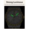 POEDAGAR Luxury Business Male Watch Waterproof Luminous Week Date Wristwatch Stainless Steel Trendy Quartz Watches for Men