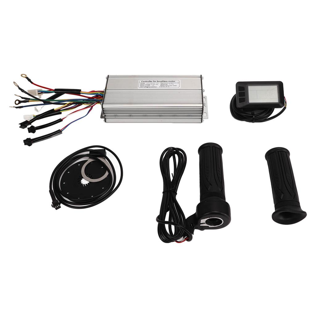 35A Sine Wave Controller LCD 7U Panel Bike Lithium Battery Conversion Kit for 1500W Motor