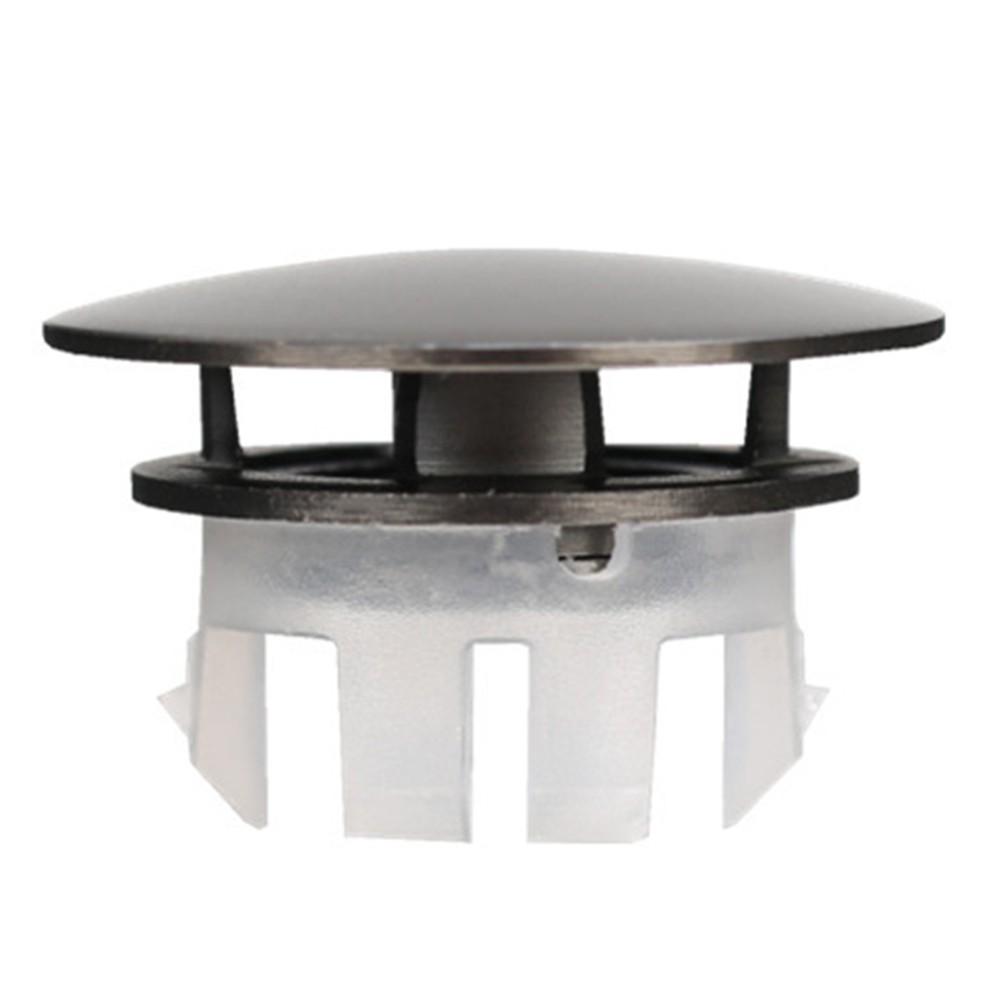 Sink Overflow Cap Brass Round Hole Cover for Bathroom Basin with Plastic Prongs