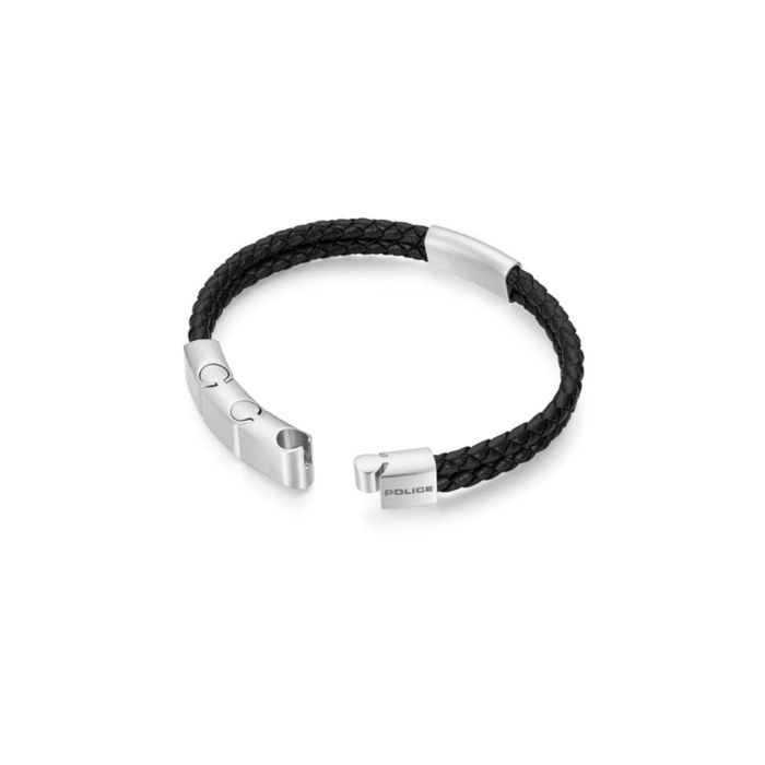 Bracelet - POLICE - Parallel - Cuir Marron - Stainless Steel - Homme