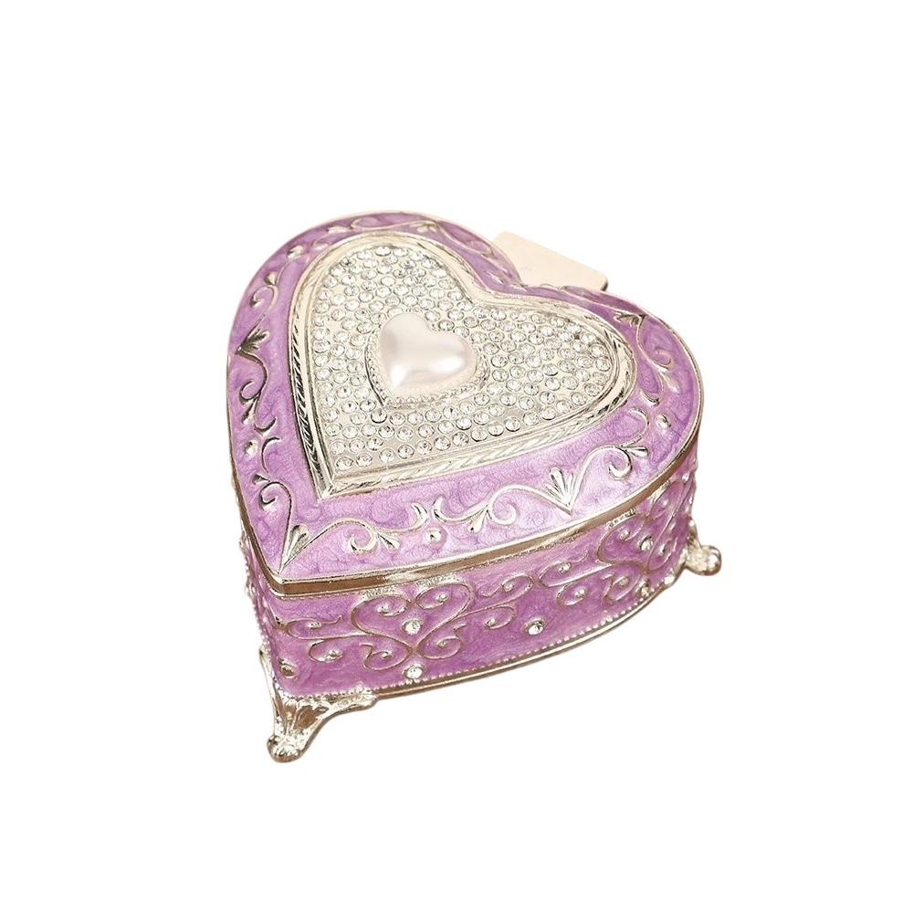 Zinc Zinc Zinc Alloy Retro Jewelry Container European Style Trinket Case Fashion Heart Jewelry Box Gifts