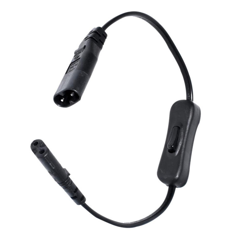 2-poliges IEC 320 C7 Stecker auf C8 Buchse Figur 8 Stromadapterkabel Verlängerungskabel mit Schalter für Lautsprecher Drucker Scanner