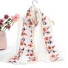 A Women'S Fashionable Embroidered Embroidered Soft Edged Thin Scarf Shawl