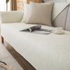 Double-Sided Cotton Washed Quilted Sofa Cushion Nordic Modern Simple Plain Embroidered Leather Sofa Cushion Towel